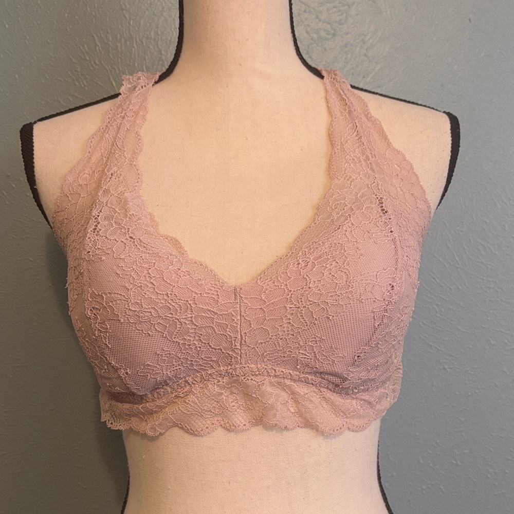 Gilligan & O'Malley Lace Bralette in Blush